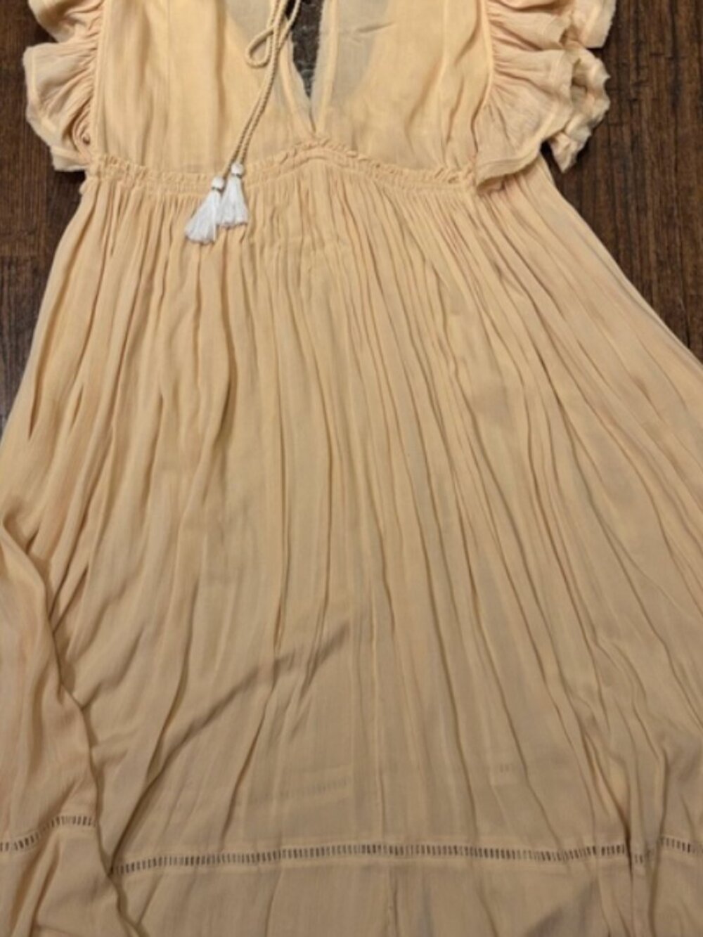 Free Peope Bohemian Maxi Dress with Embroidery sz XS - Picture 4 of 5